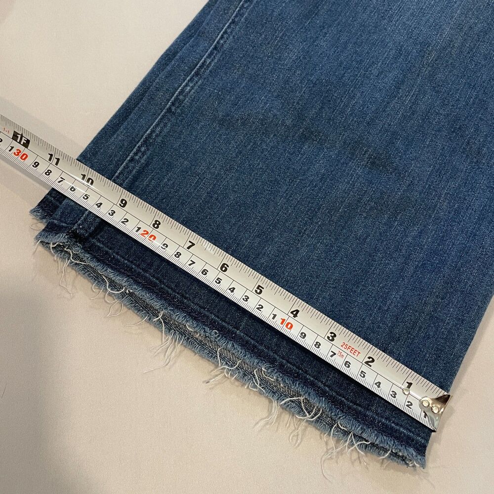 ~ J.Jill Jeans 14p Authentic Fit Full-Leg Crop Wide Medium Blue Stretch Capri - Picture 10 of 14